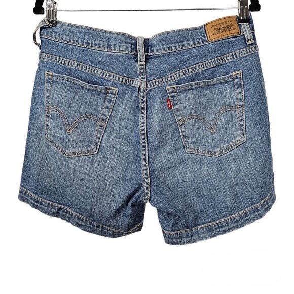 Levi's 515 Denim High Waist Blue Jean Shorts - Picture 7 of 8